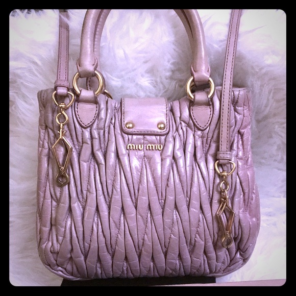 Sale**Miu Miu matelasse nude/Pink Bag - Picture 6 of 9